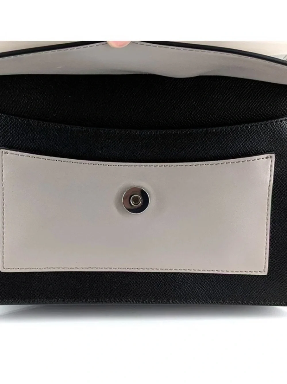 MICHAEL KORS Black, White & Taupe Structured Top-Handle Satchel-Looks brand new!
